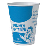 Paper Specimen Cups, 8 Oz, Blue/white, 50/sleeve, 20 Sleeves/carton - Behope