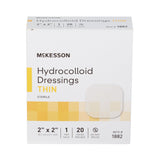 Thin Hydrocolloid Dressing McKesson Film Backing 2 X 2 Inch Square Hydrocolloid - BeHope