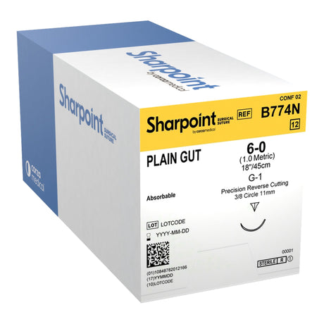 Surgical Specialties™ Absorbable Plain Gut Suture With Precision Reverse Cutting Needle - BeHope