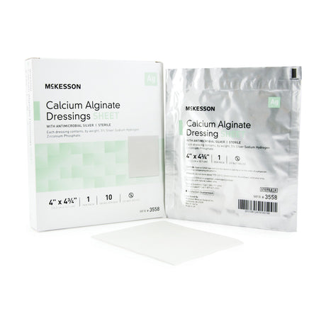 Silver Alginate Dressing Mckesson Rectangle Sterile - BeHope