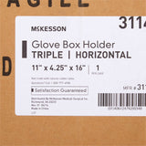 Glove Box Holder Mckesson Horizontal Mounted Durable Clear Plastic Three Box Capacity - BeHope