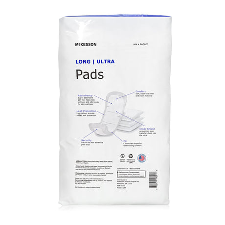 Bladder Control Pad McKesson Ultra 14 Inch Length Heavy Absorbency Polymer Core One Size Fits Most - BeHope