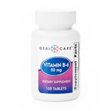 Vitamin Supplement Geri-Care® Vitamin B6 50 mg Strength Tablet 100 per Bottle - BeHope
