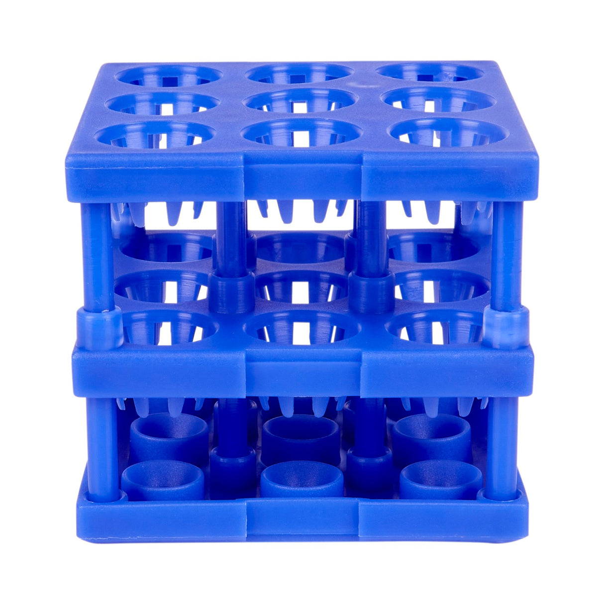 Tube Cube Rack McKesson 9 Place 8 to 16 mm Tube Size Blue 3 X 3 X 3 Inch - BeHope