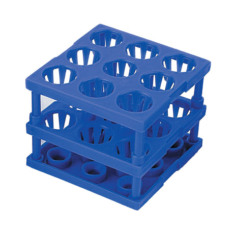 Tube Cube Rack McKesson 9 Place 8 to 16 mm Tube Size Blue 3 X 3 X 3 Inch - BeHope