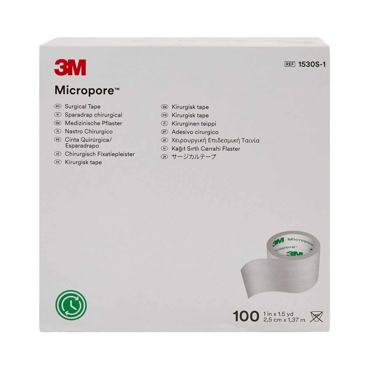 Medical Tape 3M™ Micropore™ White 1 Inch X 1-1/2 Yard Paper NonSterile - BeHope