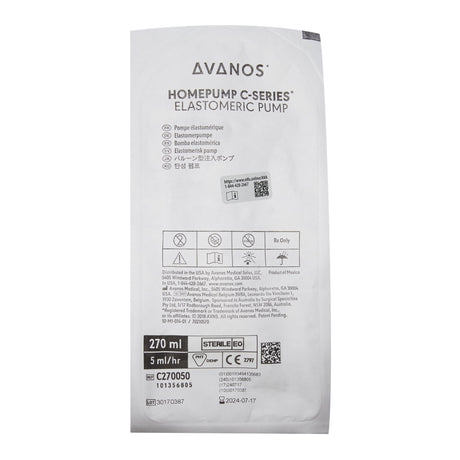 Elastomeric Pump Homepump C-Series* 270 mL Volume 5 mL / Hr. Flow Rate - BeHope