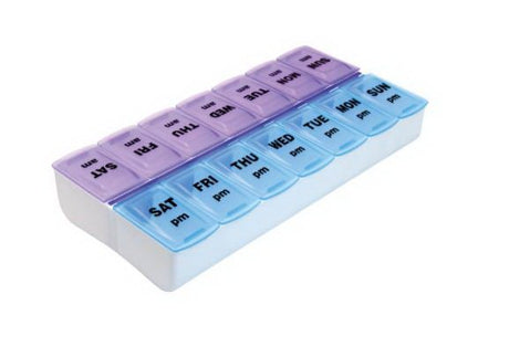 Pill Organizer Weekly AM PM Medication Regimen - BeHope