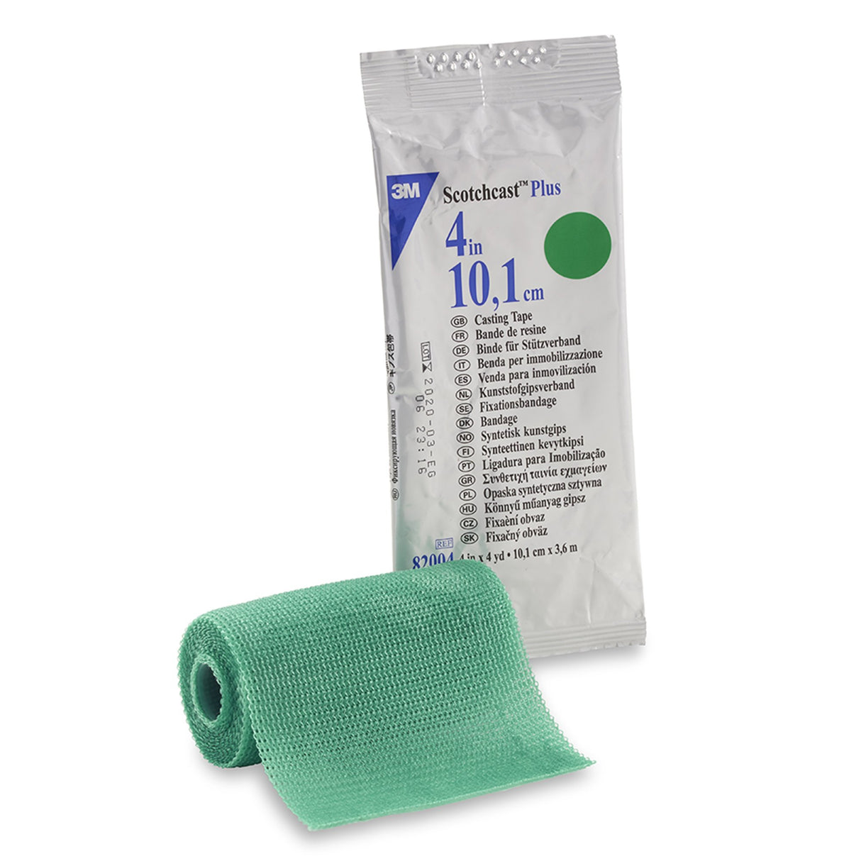 Cast Tape 3M™ Scotchcast™ Plus 4 Inch X 12 Foot Fiberglass / Resin Green - BeHope