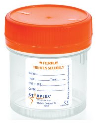 Urine Specimen Container LeakBuster™ 3 90 mL (3 oz.) Screw Cap Patient Information OR Sterile - BeHope