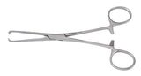 Tissue Forceps Vantage® Allis 6 Inch Length Floor / Office Grade Pakistani Stainless Steel NonSterile Locking Finger Ring Handle Curved 4 X 5 Teeth - BeHope