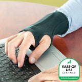 Wrist Splint IMAK® RSI SmartGlove® Cotton / ergoBeads® Left or Right Hand Black Small - BeHope