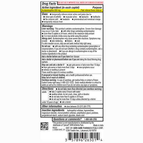 Acetaminophen Tablets Health Star® for Pain and Fever Relief - BeHope