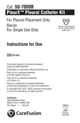 PleurX Pleural Catheter System for Long Term Drainage - BeHope