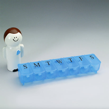 Pill Organizer Arthritic-Friendly Push Bubble Weekly Dispenser - BeHope