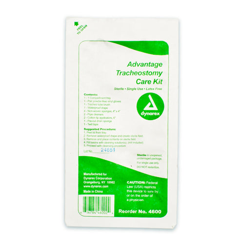 Trousse de soins de trachéotomie Advantage, plateau à un compartiment, étui/20