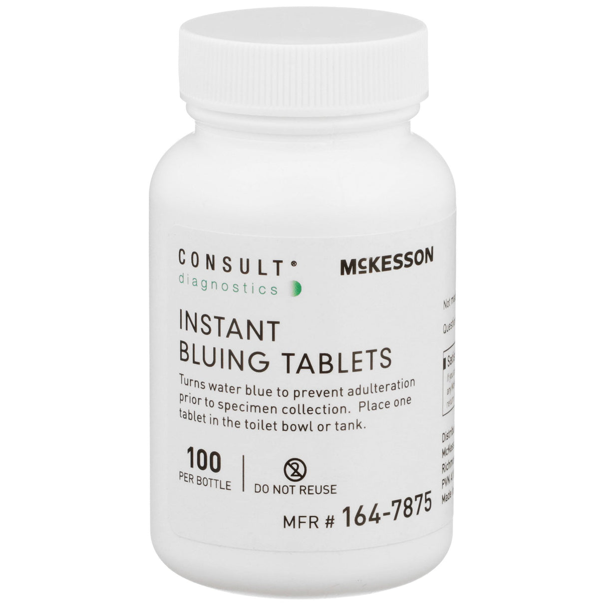 McKesson Consult™ Instant Bluing Tablets Blue, 100 Tests For Use In Toilet Water - BeHope