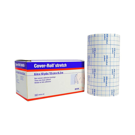 Dressing Retention Tape with Liner Cover-Roll® Stretch White 6 Inch X 10 Yard Nonwoven Polyester NonSterile - BeHope