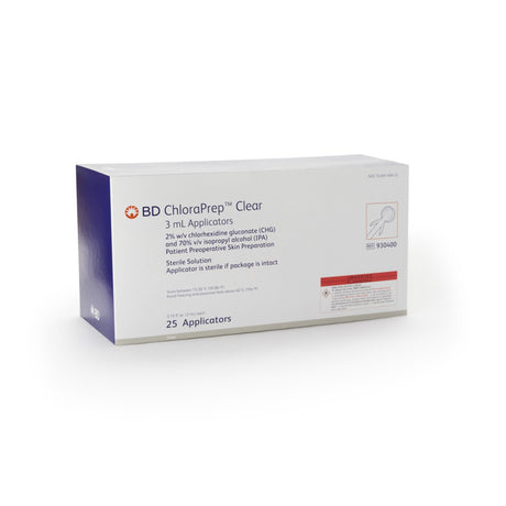 Skin Prep Solution ChloraPrep™ Clear 3 mL Foam Applicator 2% / 70% Strength CHG (Chlorhexidine Gluconate) / Isopropyl Alcohol Sterile - BeHope