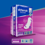 Bladder Control Pad Attends® Discreet 14-1/2 Inch Length Moderate Absorbency Polymer Core One Size Fits Most - BeHope