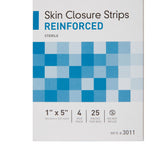 Skin Closure Strip McKesson 1 X 5 Inch Nonwoven Material Reinforced Strip White - BeHope