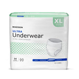 Unisex Adult Absorbent Underwear McKesson Ultra Pull On with Tear Away Seams X-Large Disposable Heavy Absorbency - BeHope