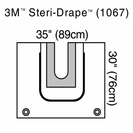 Orthopedic Drape 3M™ Steri-Drape™ U-Pouch 35 W X 30 L Inch Sterile - BeHope