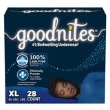 Male Youth Absorbent Underwear GoodNites Pull On with Tear Away Seams X-Large Disposable Heavy Absorbency