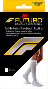 Anti-embolism Stocking 3M™ Futuro™ Knee High Medium / Regular White Closed Toe