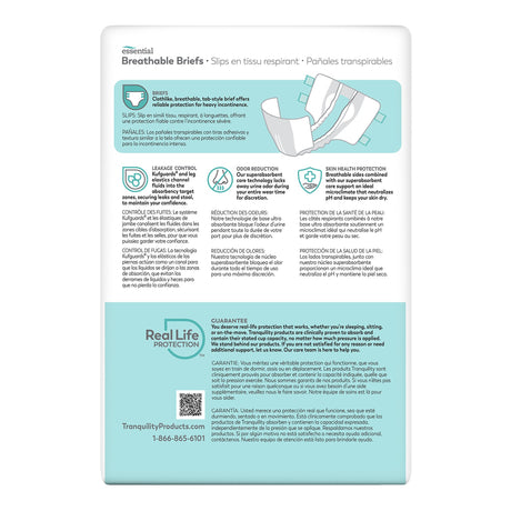 Unisex Adult Incontinence Brief Tranquility® Essential X-Large Disposable Heavy Absorbency - BeHope