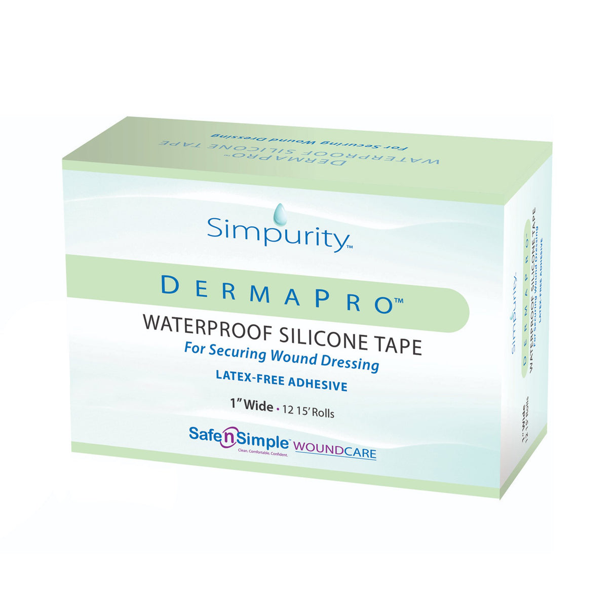 Waterproof Medical Tape DermaPro™ White 1 Inch X 5 Yard Silicone NonSterile - BeHope