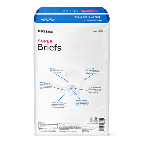 Unisex Adult Incontinence Brief McKesson 2X-Large Disposable Moderate Absorbency - BeHope