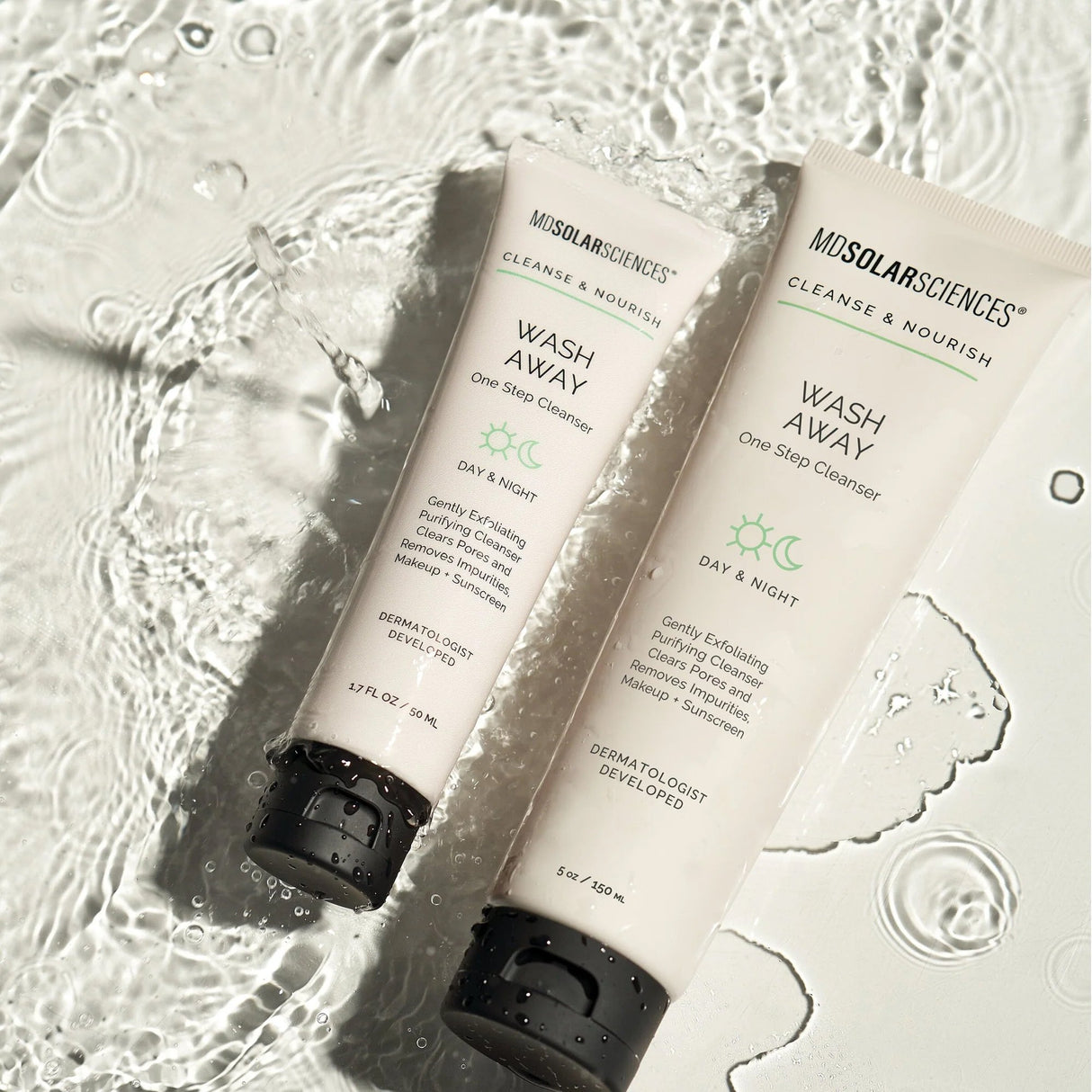 Facial Cleanser MDSolarsciences Wash Away Liquid 1.7 oz. Tube Unscented