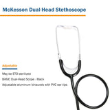 General Exam Stethoscope McKesson Black 1-Tube 22 Inch Tube Double Sided Chestpiece - BeHope