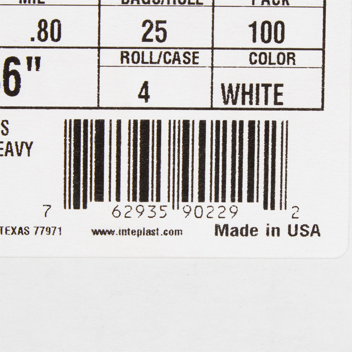Trash Bag McKesson 45 gal. White LLDPE 0.80 mil 40 X 46 Inch Star Seal Bottom Coreless Roll