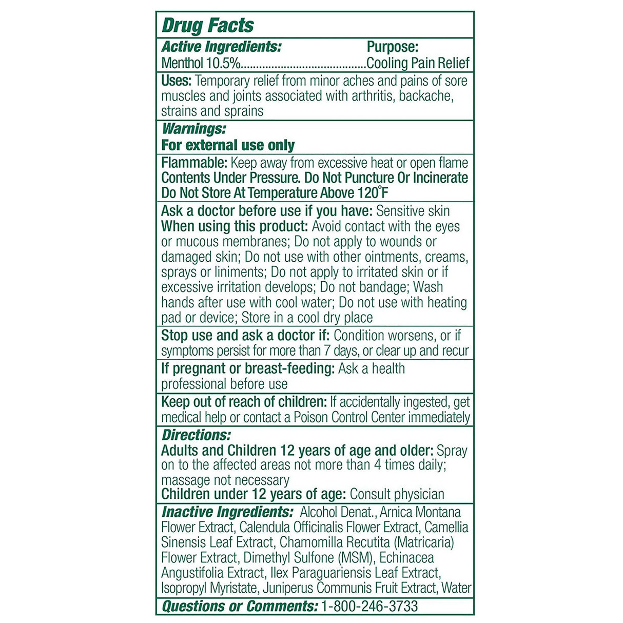 Topical Pain Relief Biofreeze® Professional 360° 10.5% Strength Menthol Spray 4 oz. - BeHope