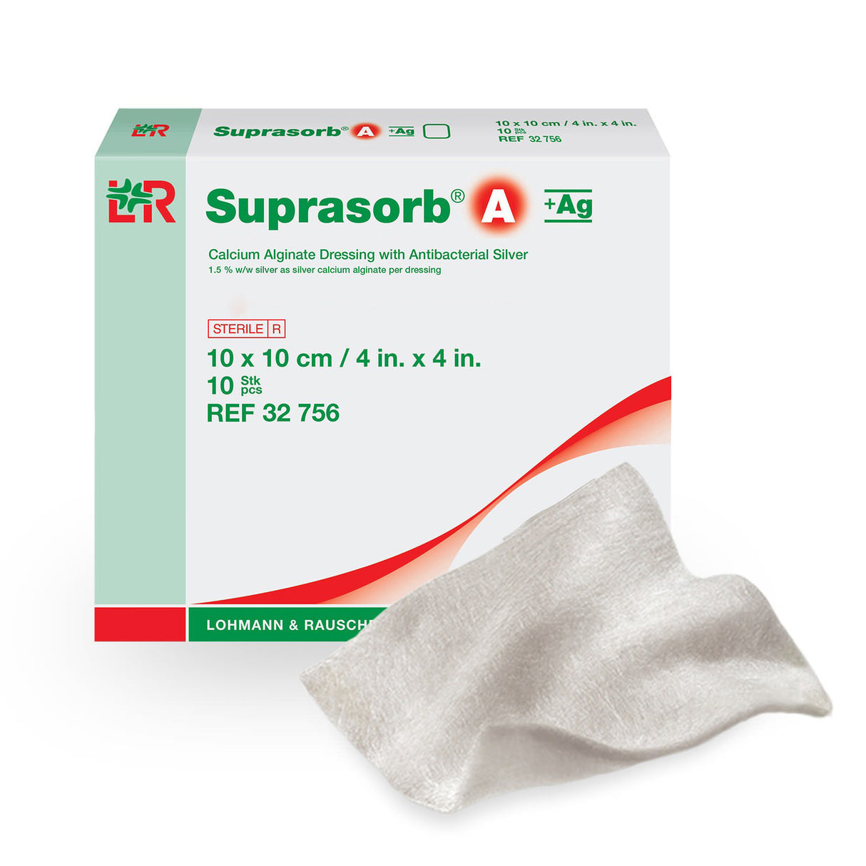 Silver Alginate Dressing Suprasorbâ® A + Ag 4 X 4 Inch Square Sterile - Behope