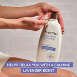 Hand and Body Moisturizer Aveeno® Stress Relief 12 oz. Pump Bottle Lavender Scent Lotion - BeHope