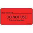 Pre-Printed / Write On Label MedVision Auxiliary Label Red Paper DATE RECEIVED_______/DO NOT USE This Lot Number Black Quality Control Label 1-1/2 X 2-15/16 Inch - BeHope
