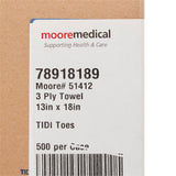 Procedure Towel McKesson 13 W X 18 L Inch White / Blue Cartoon Toes NonSterile - BeHope