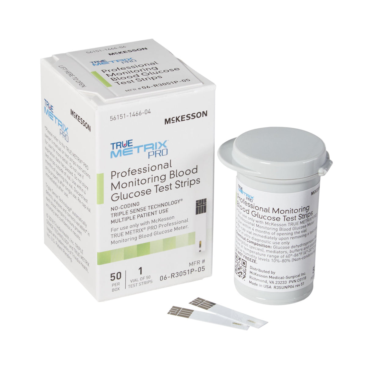 Blood Glucose Test Strips McKesson TRUE METRIX® PRO 50 Strips per Pack - BeHope