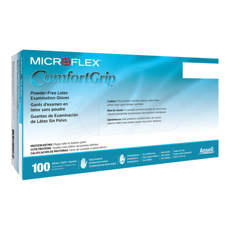 Exam Glove COMFORTGrip™ Large NonSterile Latex Standard Cuff Length Fully Textured Natural Not Rated - BeHope