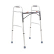 Dual Release Folding Walker Adjustable Height McKesson Aluminum Frame 350 lbs. Weight Capacity 32 to 39 Inch Height - BeHope