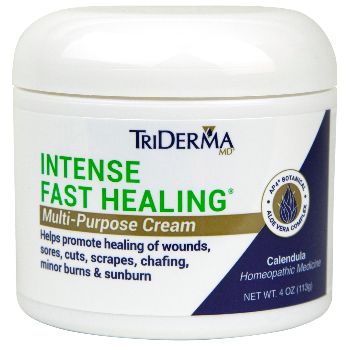 Hand and Body Moisturizer TriDerma® MD Intense Fast Healing 4 oz. Jar Unscented Cream - BeHope