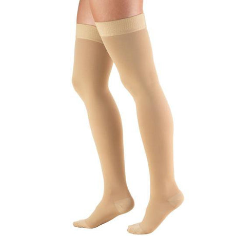 Compression Stocking Truform® Thigh High X-Large Beige Closed Toe - BeHope