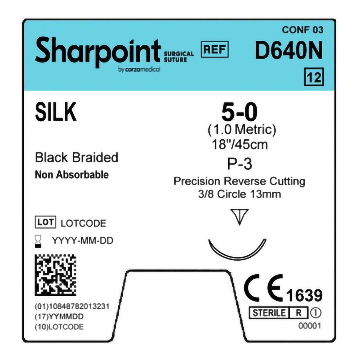 Nonabsorbable Suture With Needle Surgical Specialties™ Silk Reverse Cutting - BeHope