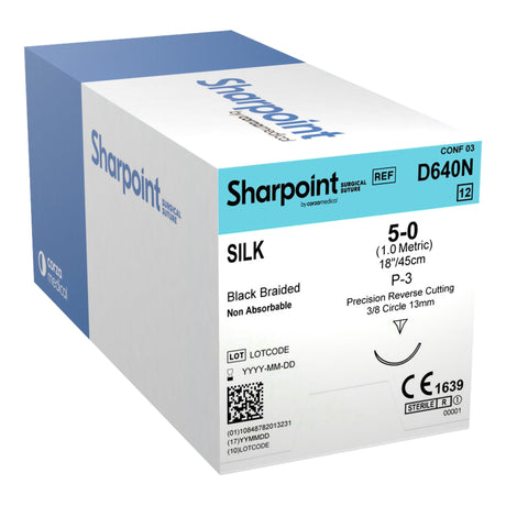 Nonabsorbable Suture With Needle Surgical Specialties™ Silk Reverse Cutting - BeHope