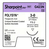 Absorbable Polyglycolic Acid Suture With Coated Precision Reverse Cutting Needle Polysyn™ - BeHope