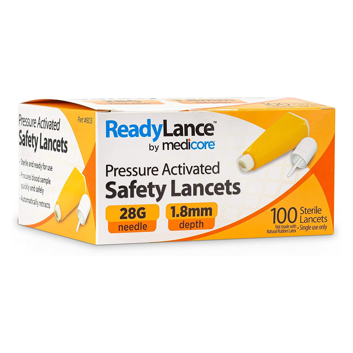 Safety Lancet Readylance™ Preloaded Safety Drum Pressure Activated - Behope