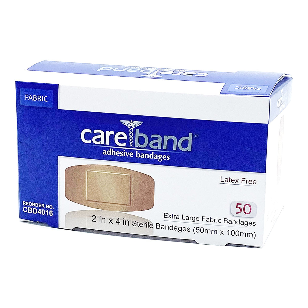 Adhesive Strip Carebandâ„¢ Fabric Tan 2 X 4 Inch Sterile - BeHope